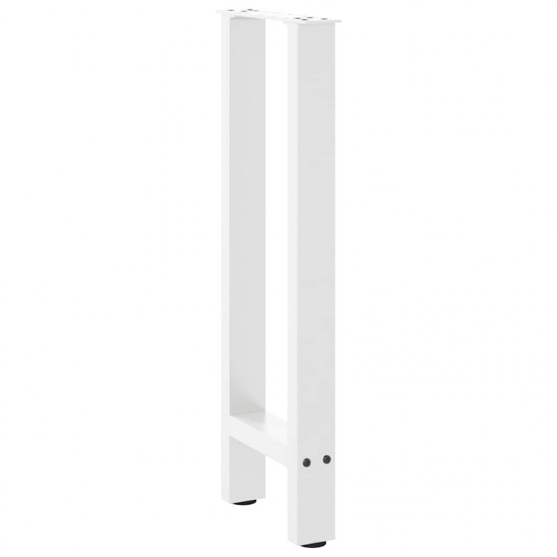 Nogi do stołu konsolowego białe 2 szt. 38x(72-73) cm stal