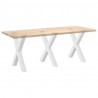 Nogi do stołu jadalnego w kształcie litery X 3 szt. Białe 70x(72-73) cm Stal