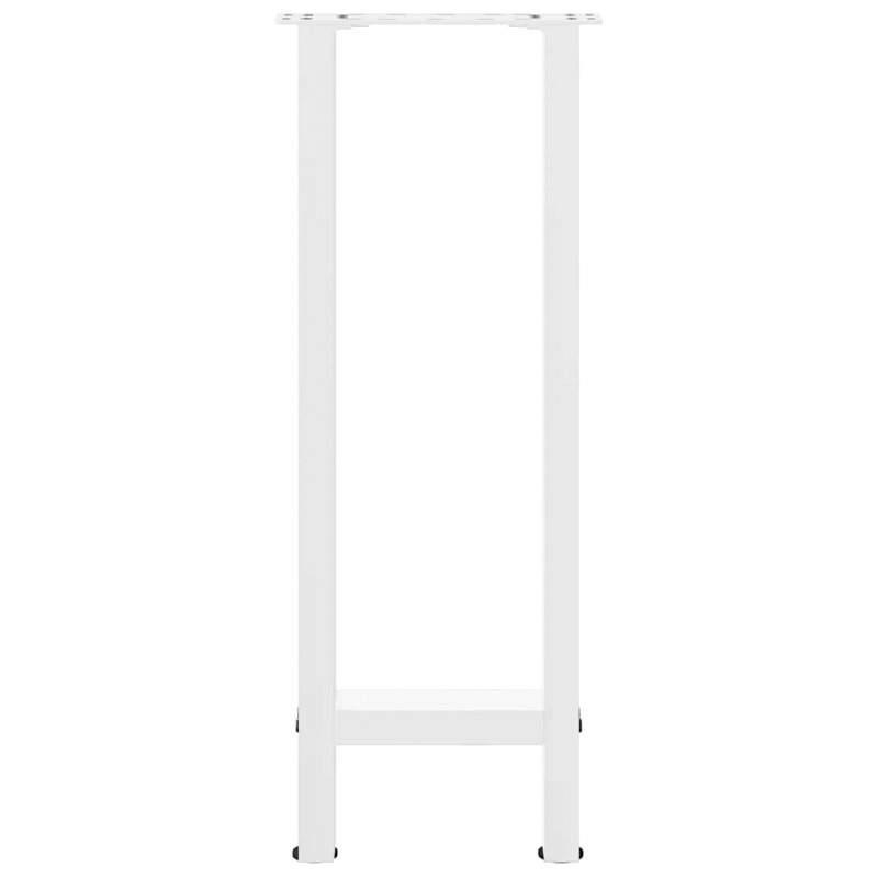 Nogi do stołu konsolowego białe 2 szt. 38x(72-73) cm stal