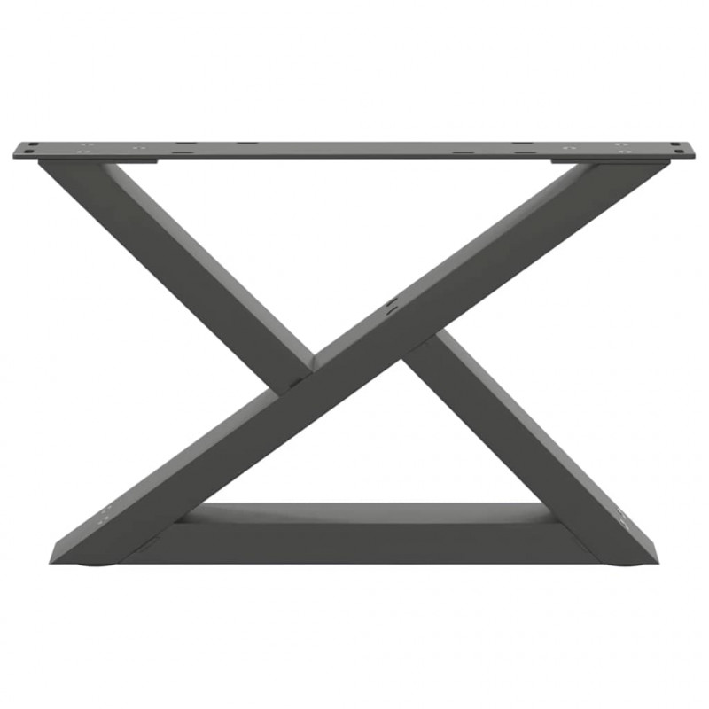 Nogi do stolika kawowego 2 szt. Antracyt 50x(30-31,3) cm Stal