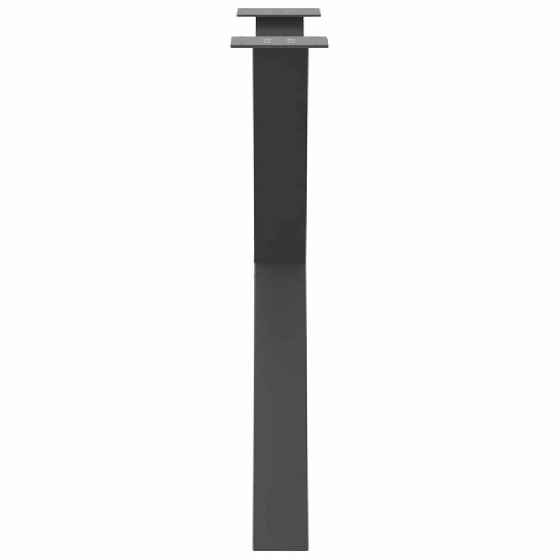 Nogi do stołu jadalnego w kształcie litery X 3 szt. Antracyt 70x(72-73) cm Stal