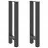 Nogi do stołu konsolowego Antracyt 2 szt. 38x(72-73) cm Stal