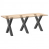 Nogi do stołu jadalnego w kształcie litery X 3 szt. Antracyt 70x(72-73) cm Stal