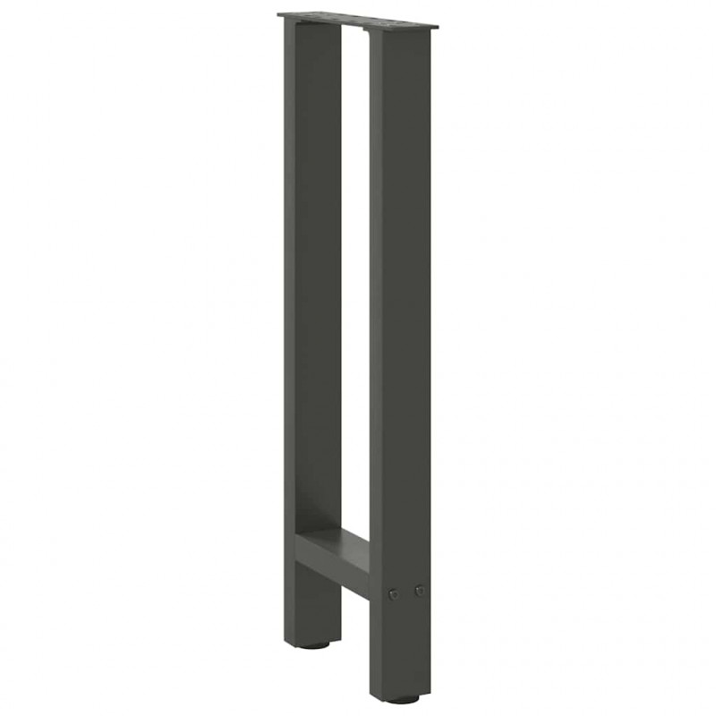 Nogi do stołu konsolowego Antracyt 2 szt. 38x(72-73) cm Stal