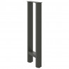 Nogi do stołu konsolowego Antracyt 2 szt. 38x(72-73) cm Stal