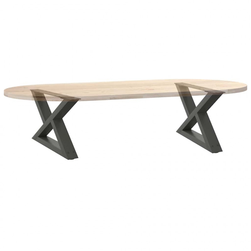 Nogi do stolika kawowego 2 szt. Antracyt 50x(30-31,3) cm Stal