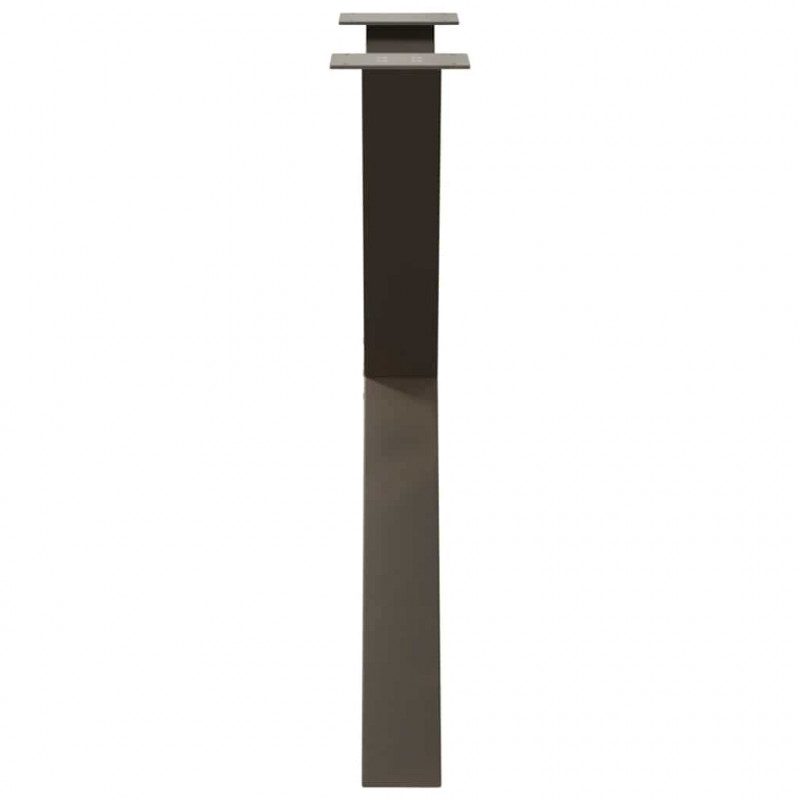 Nogi do stołu jadalnego w kształcie litery X 3 szt. Naturalna stal 70x(72-73) cm Stal