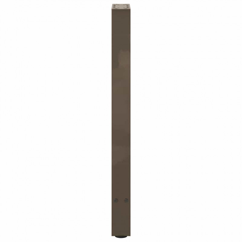 Nogi do stołu konsolowego Naturalna stal 2 szt. 38x(72-73) cm Stal
