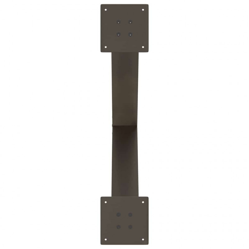 Nogi do stołu jadalnego w kształcie litery X 3 szt. Naturalna stal 70x(72-73) cm Stal