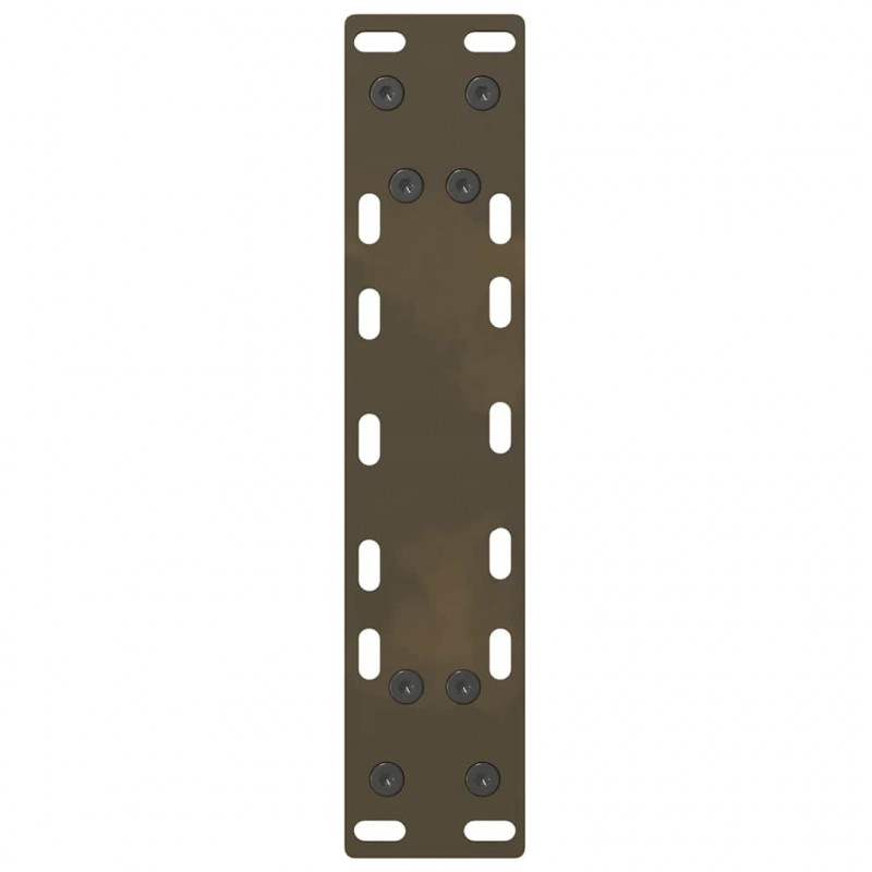 Nogi do stołu konsolowego Naturalna stal 2 szt. 38x(72-73) cm Stal