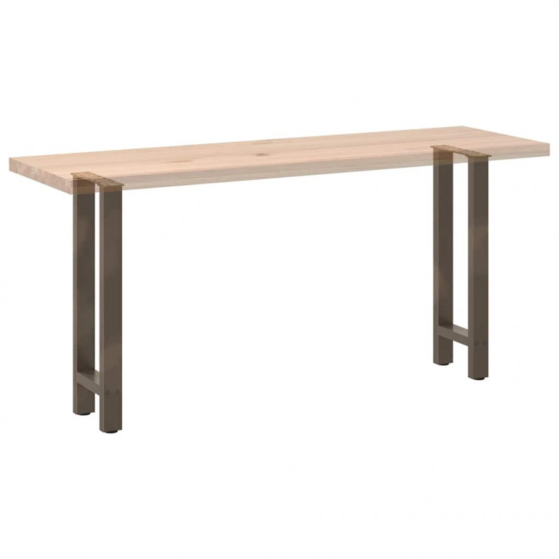 Nogi do stołu konsolowego Naturalna stal 2 szt. 38x(72-73) cm Stal