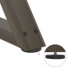 Nogi do stolika kawowego 2 szt. Naturalna stal 50x(30-31,3) cm Stal