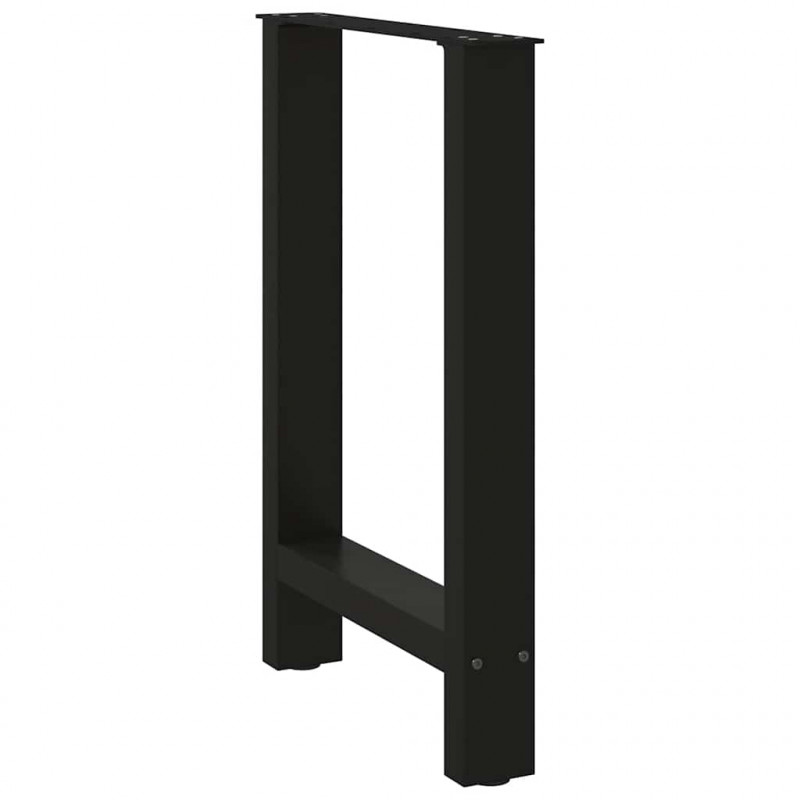 Nogi do stołu jadalnego czarne 2 szt. 50x(72-73) cm stal