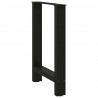 Nogi do stołu jadalnego czarne 2 szt. 50x(72-73) cm stal