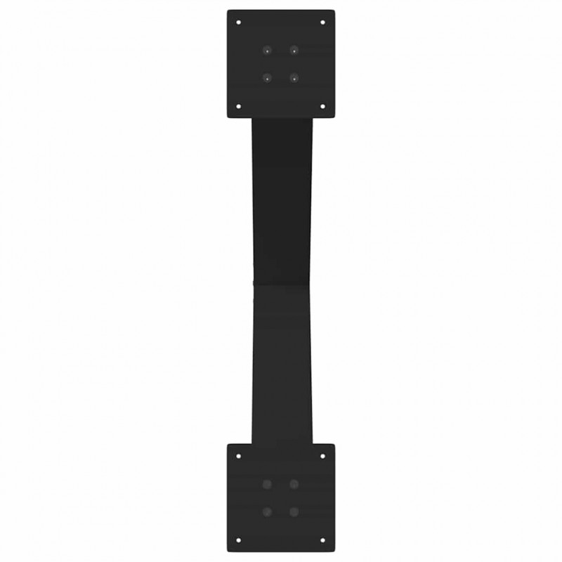 Nogi do stołu jadalnego w kształcie litery X 3 szt. Czarne 80x(72-73) cm Stal