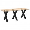 Nogi do stołu jadalnego w kształcie litery X 3 szt. Czarne 80x(72-73) cm Stal