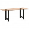 Nogi do stołu jadalnego czarne 2 szt. 50x(72-73) cm stal