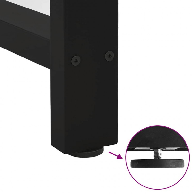 Nogi do stołu jadalnego czarne 2 szt. 50x(72-73) cm stal
