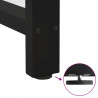Nogi do stołu jadalnego czarne 2 szt. 50x(72-73) cm stal