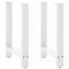 Nogi do stołu jadalnego białe 2 szt. 50x(72-73) cm stal