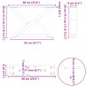 Nogi do stolika kawowego 2 szt. Czarne 60x(30-31,3) cm Stalowe