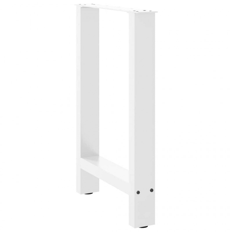 Nogi do stołu jadalnego białe 2 szt. 50x(72-73) cm stal