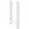 Nogi do stołu jadalnego białe 2 szt. 50x(72-73) cm stal