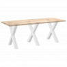 Nogi do stołu jadalnego w kształcie litery X 3 szt. Białe 80x(72-73) cm Stal
