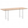 Nogi do stołu jadalnego białe 2 szt. 50x(72-73) cm stal