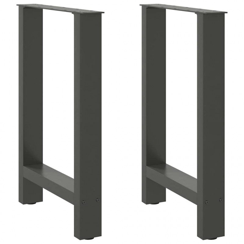 Nogi do stołu jadalnego Antracyt 2 szt. 50x(72-73) cm Stal