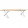 Nogi do stolika kawowego 2 szt. Białe 60x(30-31,3) cm Stal
