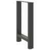Nogi do stołu jadalnego Antracyt 2 szt. 50x(72-73) cm Stal