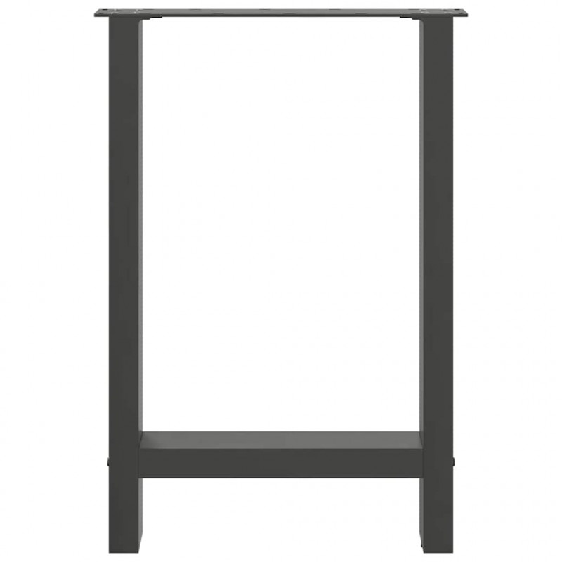 Nogi do stołu jadalnego Antracyt 2 szt. 50x(72-73) cm Stal