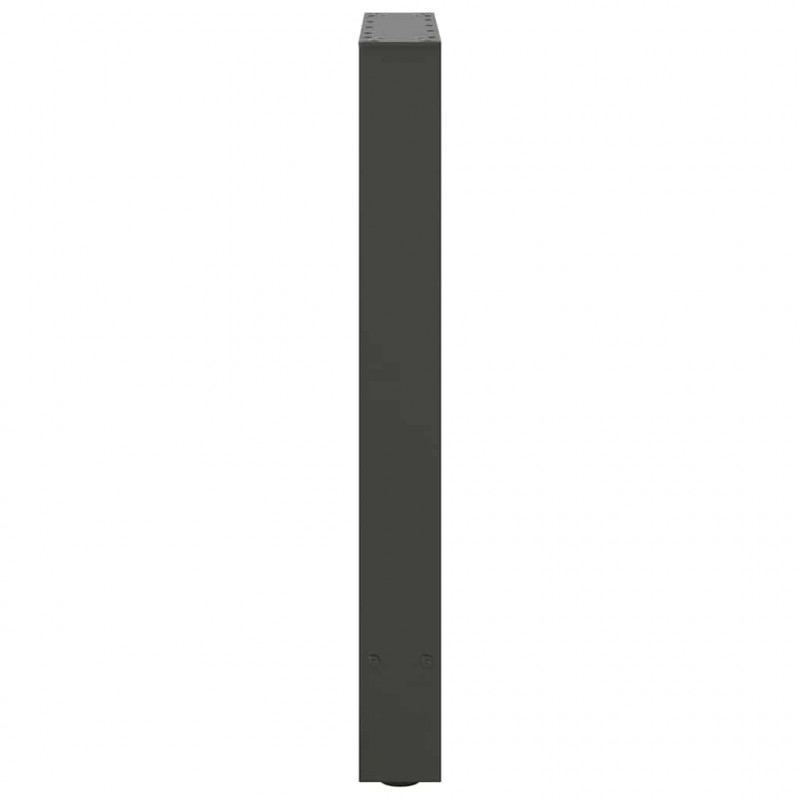 Nogi do stołu jadalnego Antracyt 2 szt. 50x(72-73) cm Stal