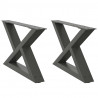 Nogi do stolika kawowego 2 szt. Antracyt 60x(30-31,3) cm Stal