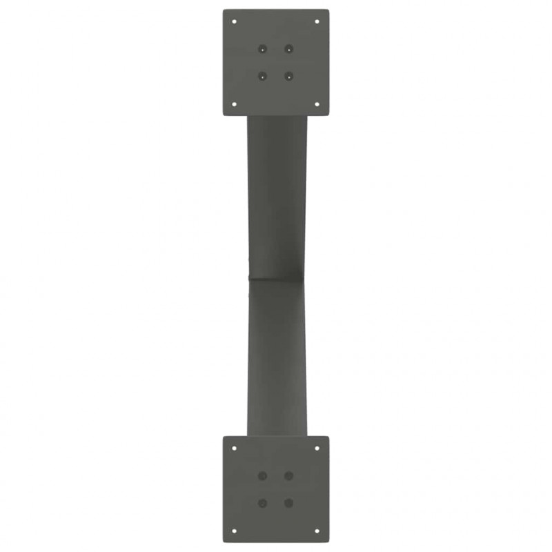 Nogi do stołu jadalnego w kształcie litery X 3 szt. Antracyt 80x(72-73) cm Stal