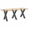 Nogi do stołu jadalnego w kształcie litery X 3 szt. Antracyt 80x(72-73) cm Stal