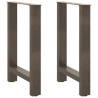 Nogi do stołu jadalnego Naturalna stal 2 szt. 50x(72-73) cm Stal