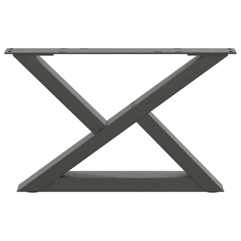 Nogi do stolika kawowego 2 szt. Antracyt 60x(30-31,3) cm Stal