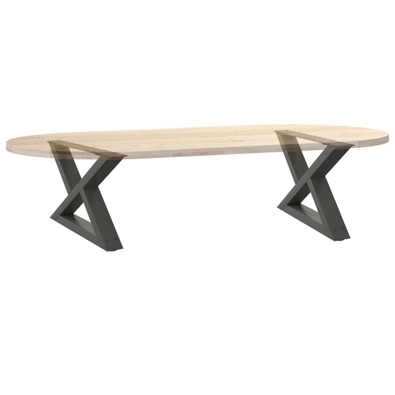 Nogi do stolika kawowego 2 szt. Antracyt 60x(30-31,3) cm Stal