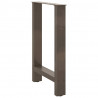Nogi do stołu jadalnego Naturalna stal 2 szt. 50x(72-73) cm Stal
