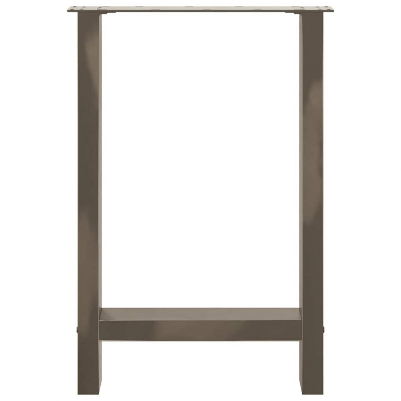 Nogi do stołu jadalnego Naturalna stal 2 szt. 50x(72-73) cm Stal
