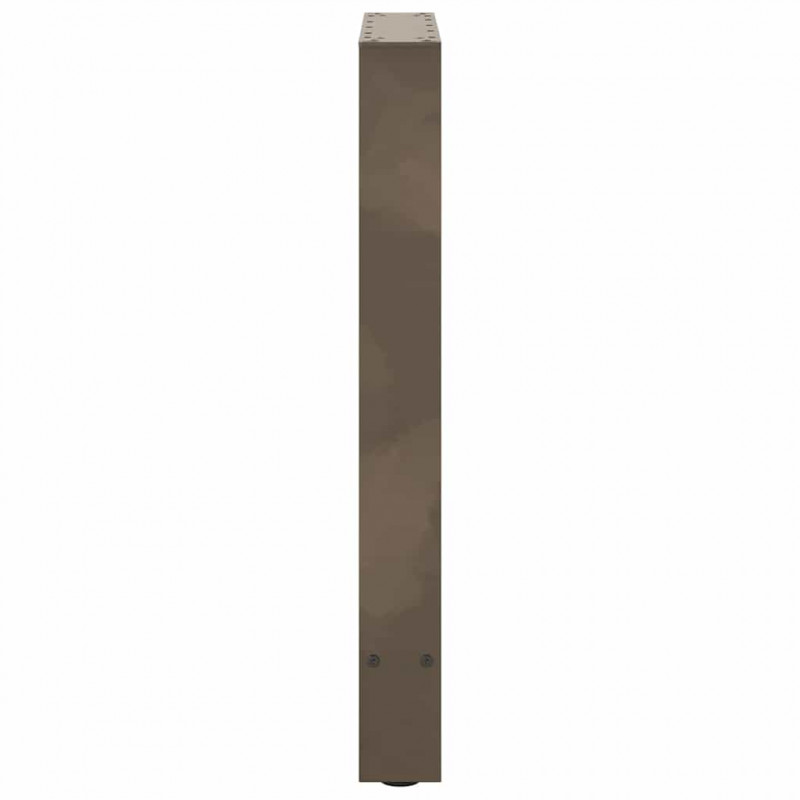 Nogi do stołu jadalnego Naturalna stal 2 szt. 50x(72-73) cm Stal