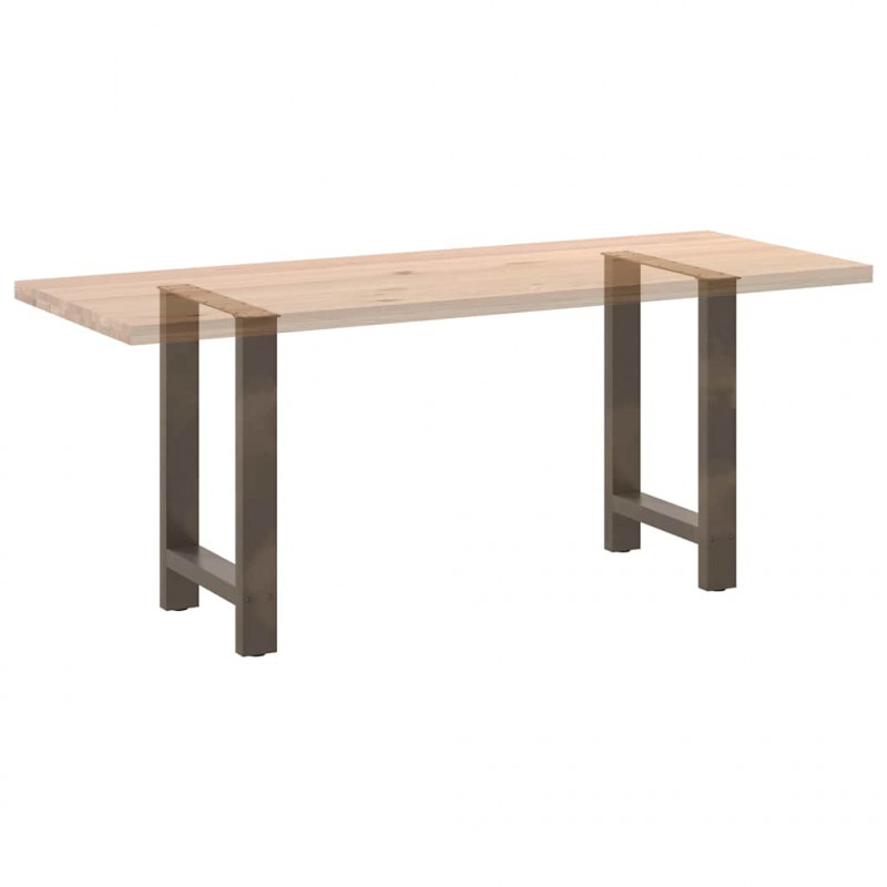 Nogi do stołu jadalnego Naturalna stal 2 szt. 50x(72-73) cm Stal