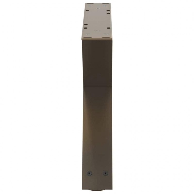 Nogi do stolika kawowego 2 szt. Naturalna stal 60x(30-31,3) cm Stal