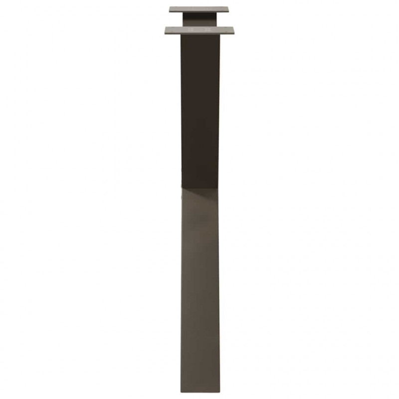 Nogi do stołu jadalnego w kształcie litery X 3 szt. Naturalna stal 80x(72-73) cm Stal