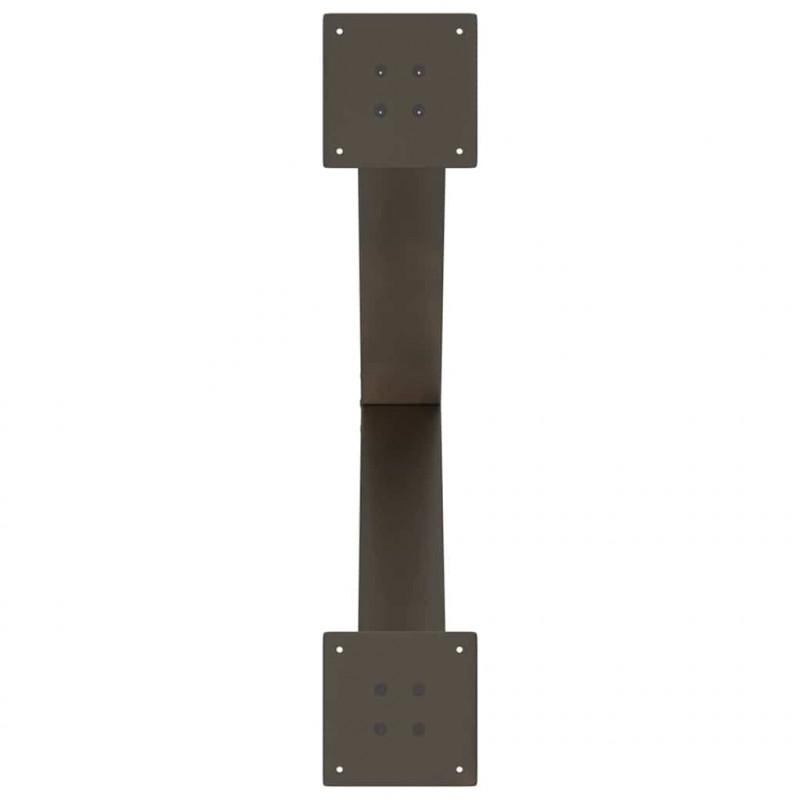 Nogi do stołu jadalnego w kształcie litery X 3 szt. Naturalna stal 80x(72-73) cm Stal