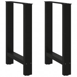 Nogi do stołu jadalnego czarne 2 szt. 60x(72-73) cm stal