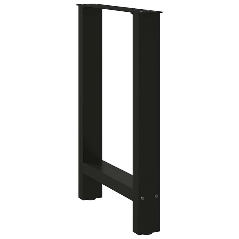 Nogi do stołu jadalnego czarne 2 szt. 60x(72-73) cm stal