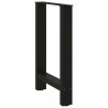 Nogi do stołu jadalnego czarne 2 szt. 60x(72-73) cm stal